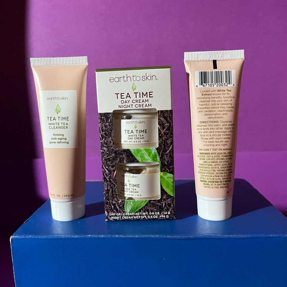 Tea Time White Tea Cleanser and Day and Night Cream. Brand New